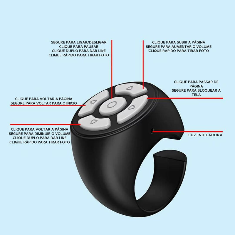 ScrollRing™ - Controle na ponta dos dedos: deslize, leia e capture momentos com facilidade.